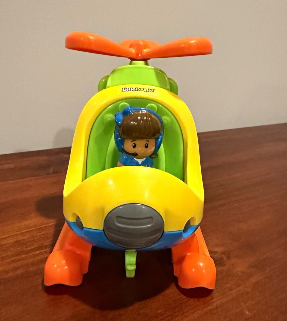 Fisher Price Little People Spin n Fly Helicopter BDY82 Mia Pilot 2014 No Basket